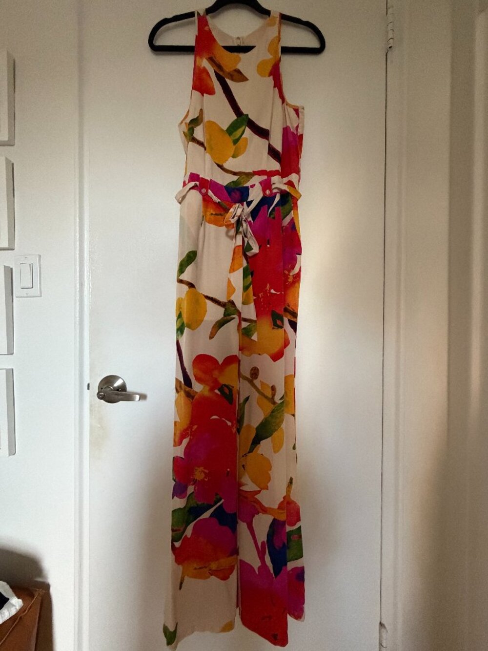 Yumi Kim Silk Floral Wide-Leg Jumpsuit Size S
